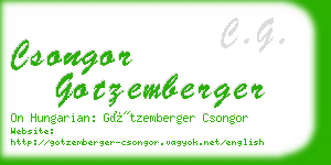 csongor gotzemberger business card